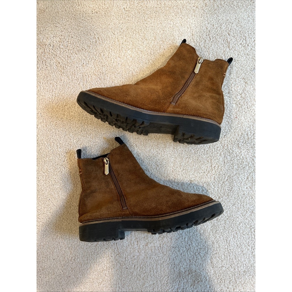 Sam Edelman Laguna Kids Frontier Brown Suede Chelsea Boot Size 4 Waterproof